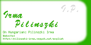 irma pilinszki business card